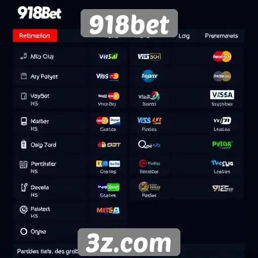 Opções de pagamento e retirada na 918bet